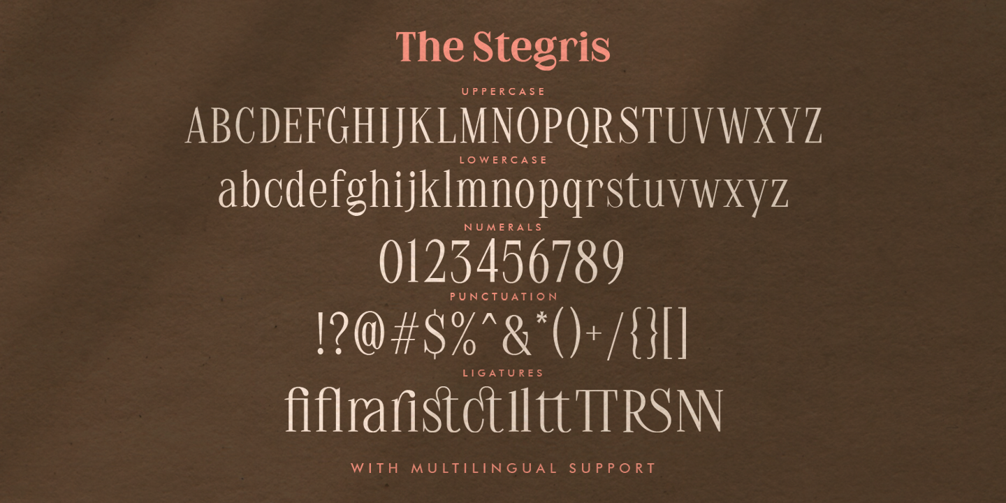 Пример шрифта The Stegris #2
